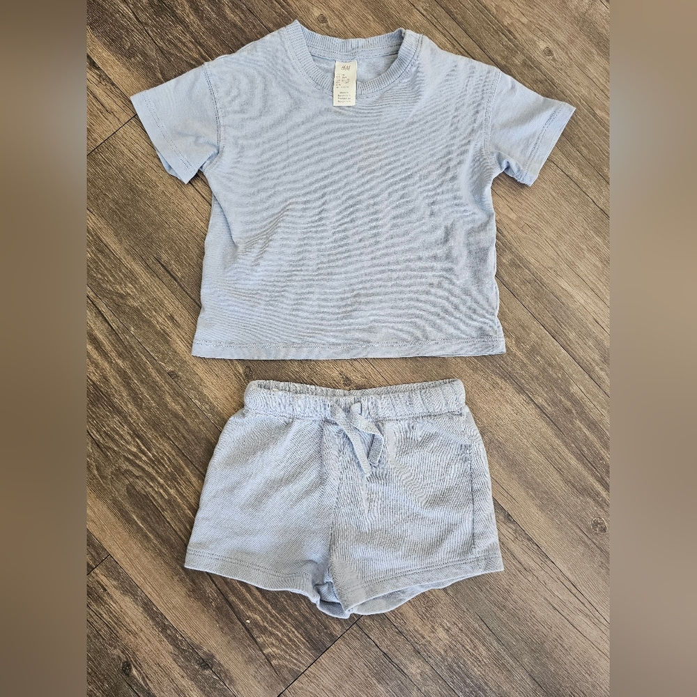 H&M Light Blue Shorts Set Sz 12